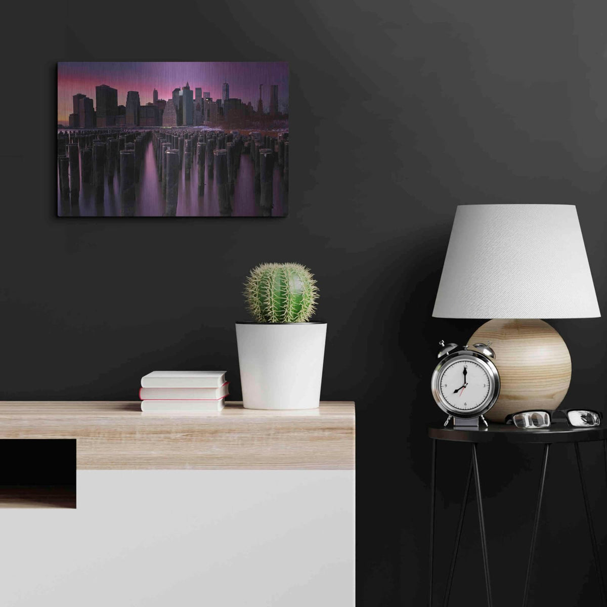 'Manhattan Glow' by Kathrine Gendreau – Metal Wall Art, 24x16 room view