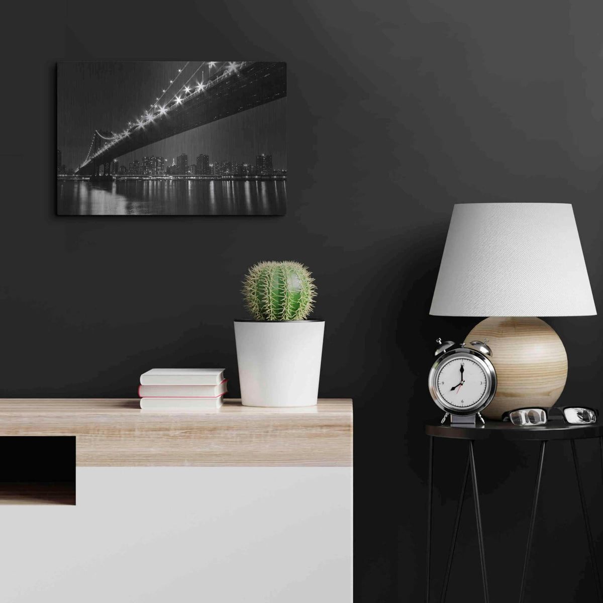 'Manhattan Bridge' by Kathrine Gendreau – Metal Wall Art, 24x16 room view