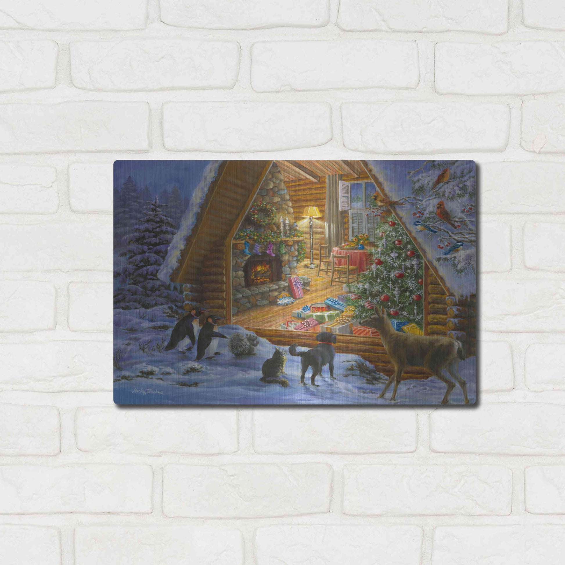 Luxe Metal Art 'Let’s Get Together' by Nicky Boehme, Metal Wall Art,16x12
