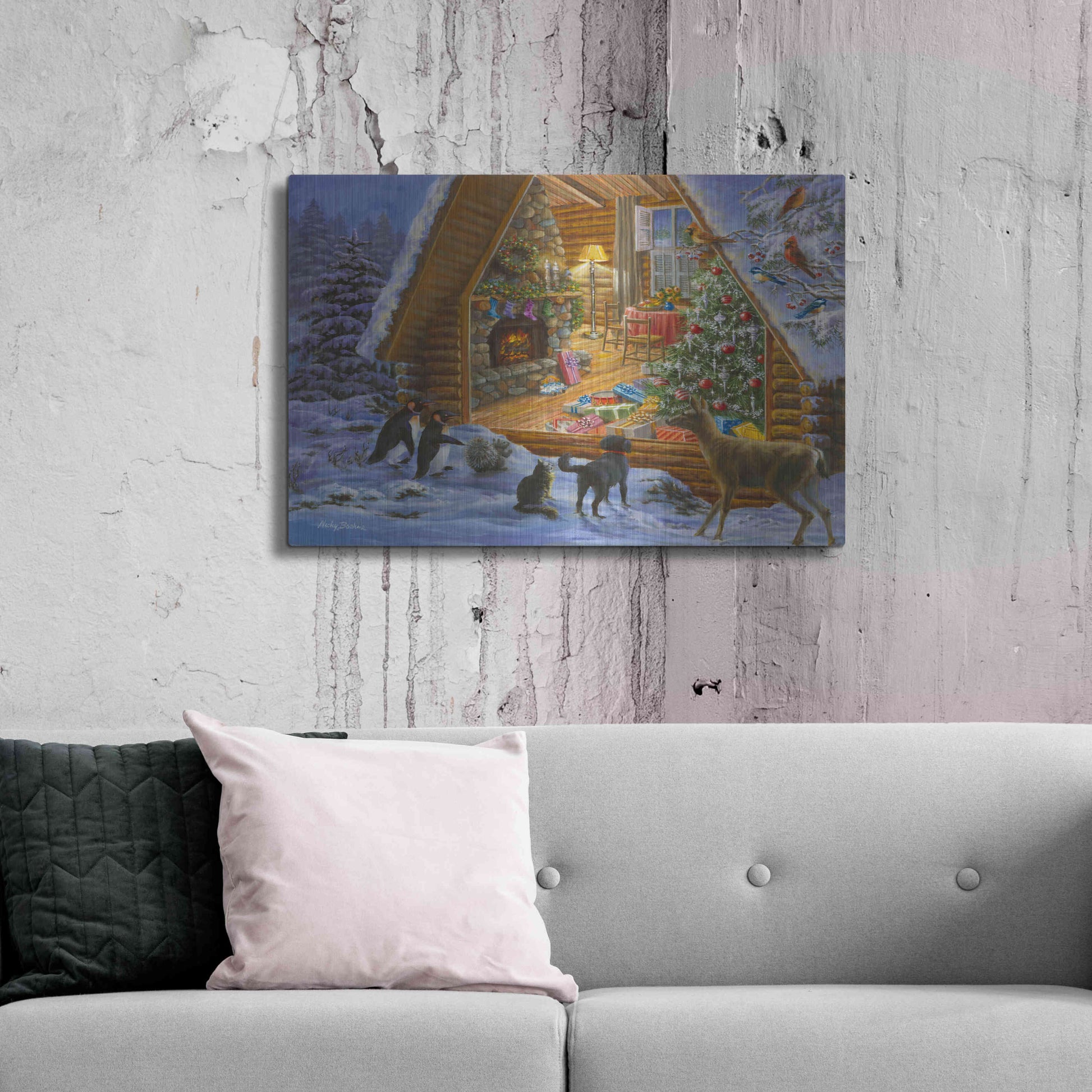 Luxe Metal Art 'Let’s Get Together' by Nicky Boehme, Metal Wall Art,36x24