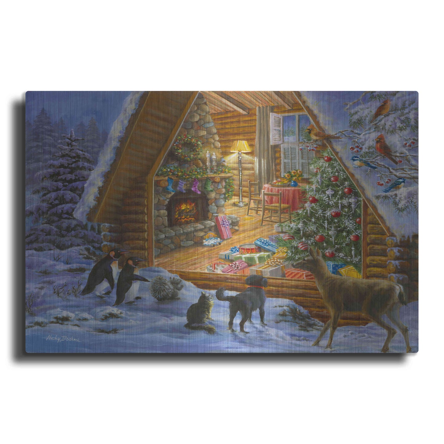Luxe Metal Art 'Let’s Get Together' by Nicky Boehme, Metal Wall Art
