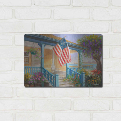 Luxe Metal Art 'My Home Sweet Home' by Nicky Boehme, Metal Wall Art,16x12