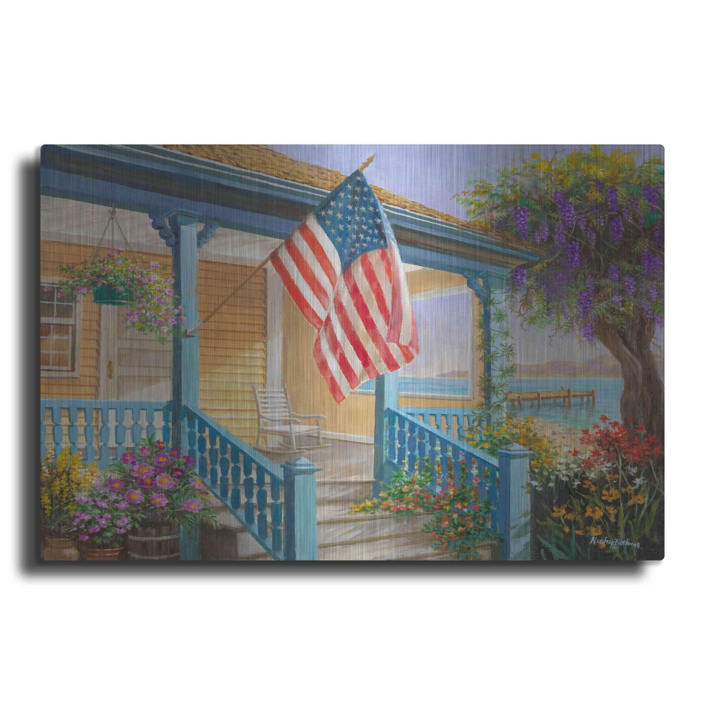 Luxe Metal Art 'My Home Sweet Home' by Nicky Boehme, Metal Wall Art