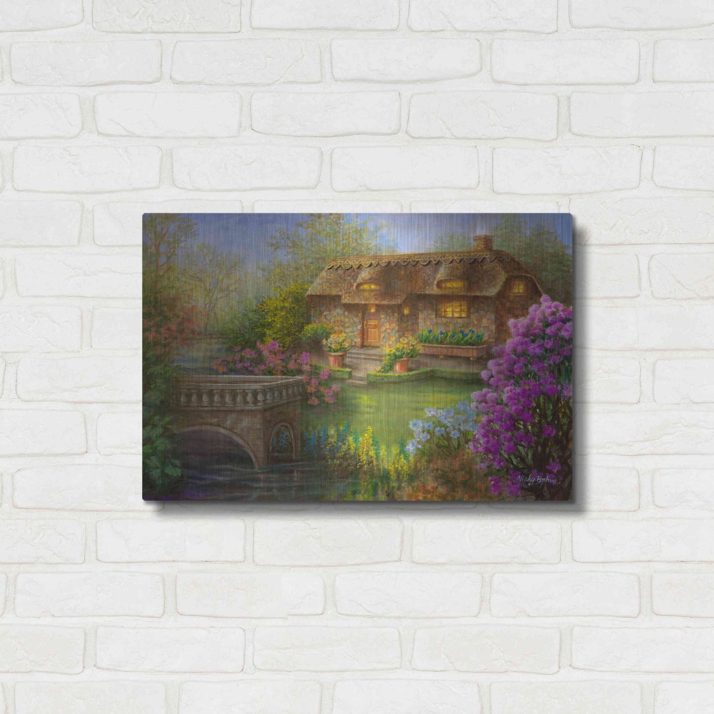 Luxe Metal Art 'My Summer Hideaway' by Nicky Boehme, Metal Wall Art,24x16