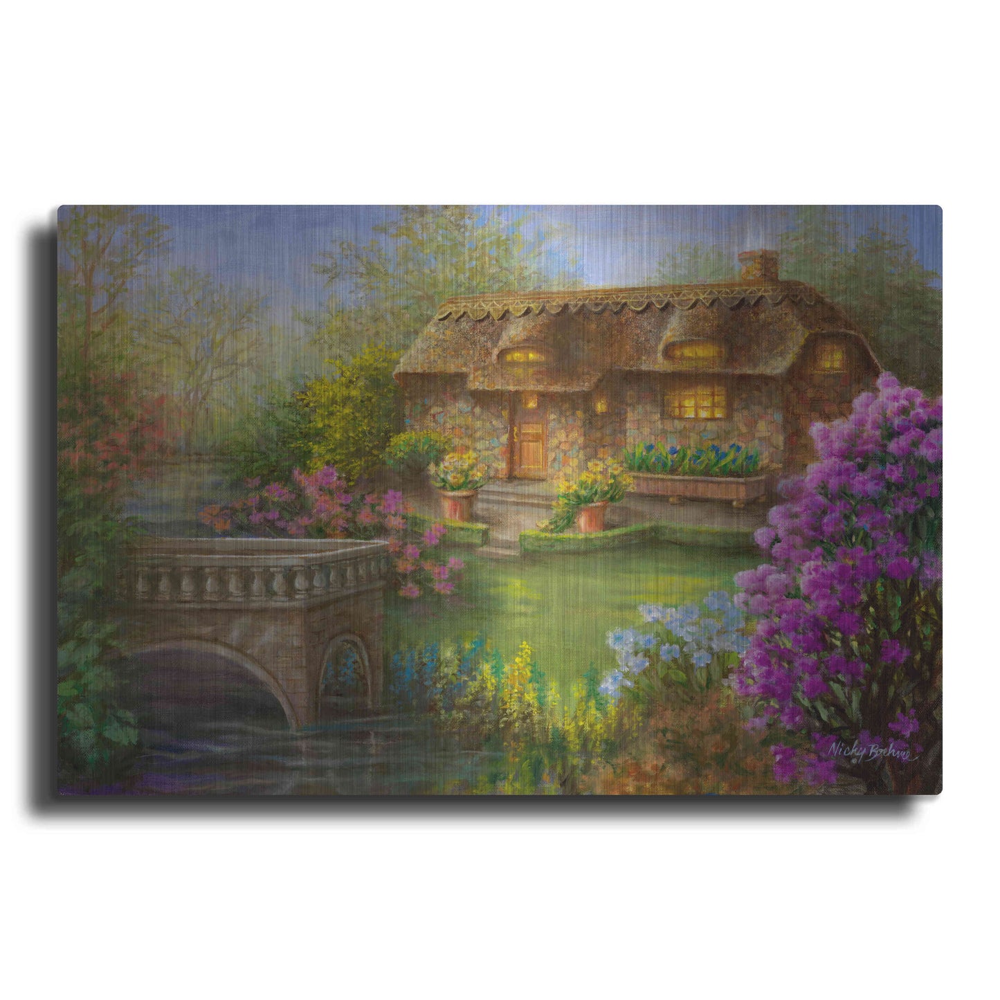 Luxe Metal Art 'My Summer Hideaway' by Nicky Boehme, Metal Wall Art