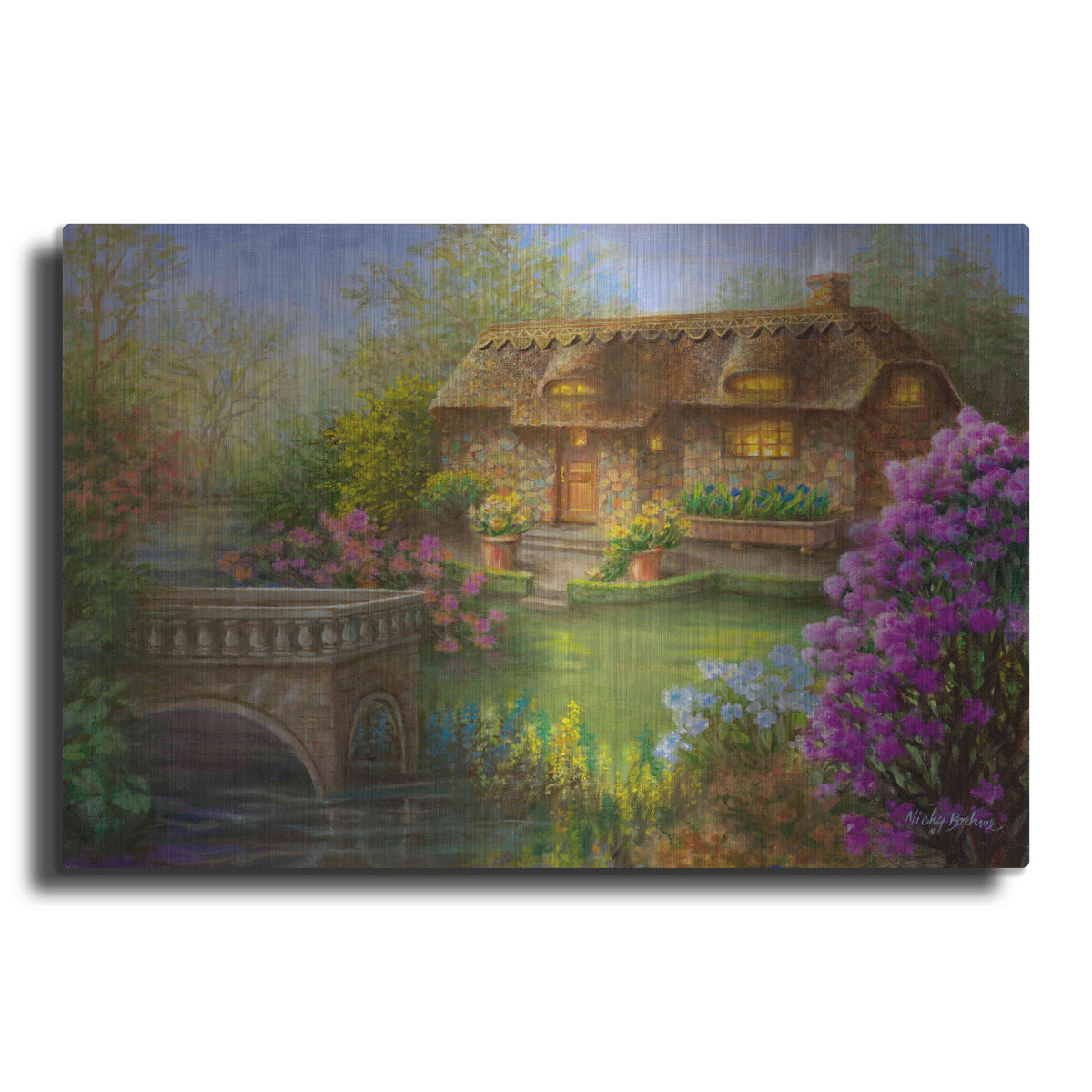 Luxe Metal Art 'My Summer Hideaway' by Nicky Boehme, Metal Wall Art