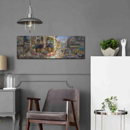 Luxe Metal Art 'Late Afternoon in Italy' by Nicky Boehme, Metal Wall Art,36x12