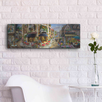 Luxe Metal Art 'Late Afternoon in Italy' by Nicky Boehme, Metal Wall Art,36x12