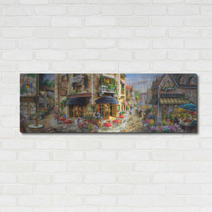 Luxe Metal Art 'Late Afternoon in Italy' by Nicky Boehme, Metal Wall Art,48x16