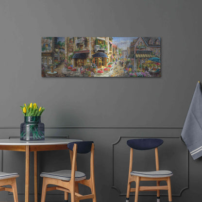 Luxe Metal Art 'Late Afternoon in Italy' by Nicky Boehme, Metal Wall Art,48x16