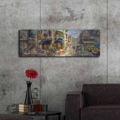 Luxe Metal Art 'Late Afternoon in Italy' by Nicky Boehme, Metal Wall Art,48x16