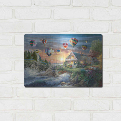Luxe Metal Art 'Balloons over Sunset Cove' by Nicky Boehme, Metal Wall Art,16x12