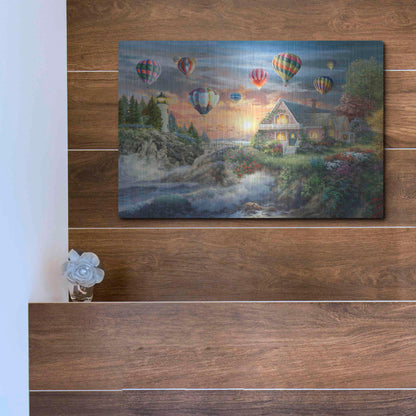 Luxe Metal Art 'Balloons over Sunset Cove' by Nicky Boehme, Metal Wall Art,16x12