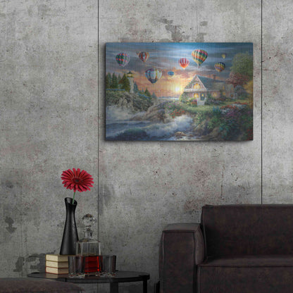 Luxe Metal Art 'Balloons over Sunset Cove' by Nicky Boehme, Metal Wall Art,36x24