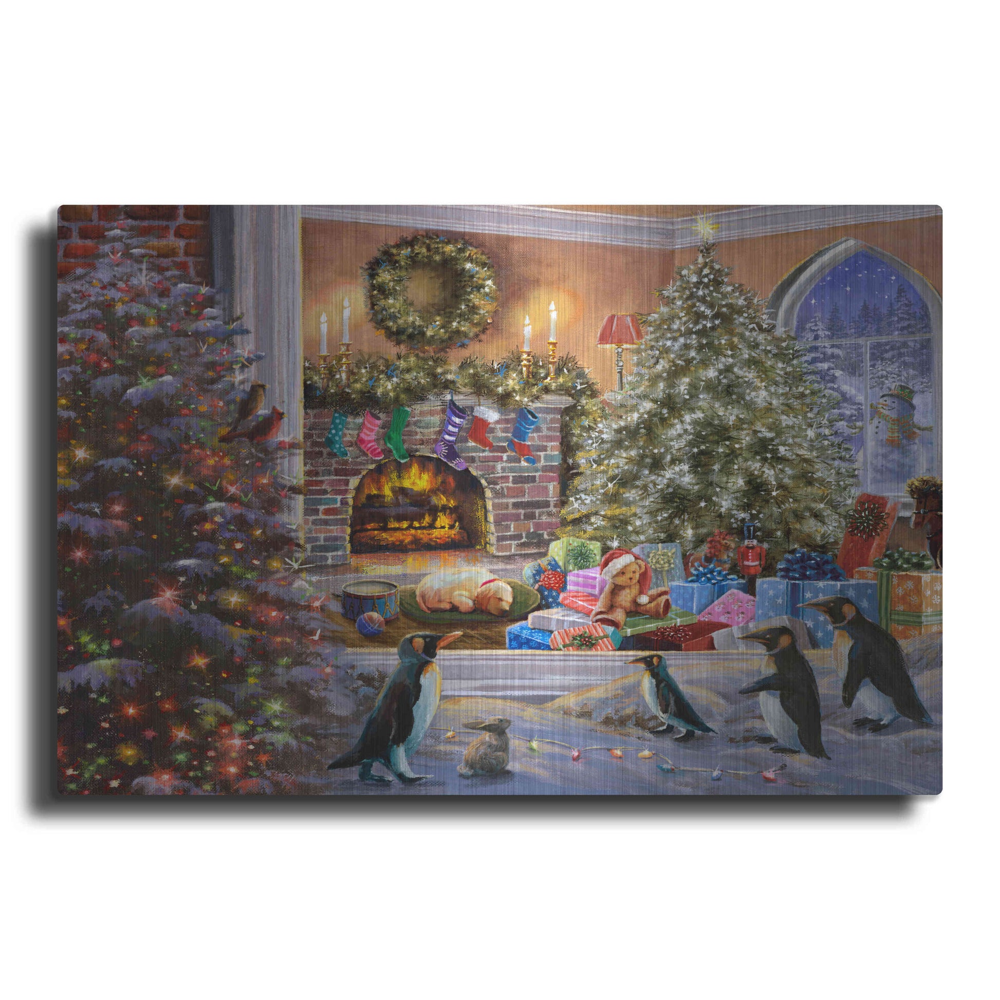 Luxe Metal Art 'A Magical View to Christmas' by Nicky Boehme, Metal Wall Art