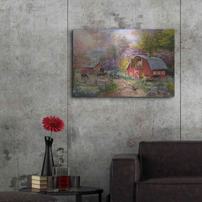 Luxe Metal Art 'Horse Farm Glen' by Nicky Boehme, Metal Wall Art,36x24