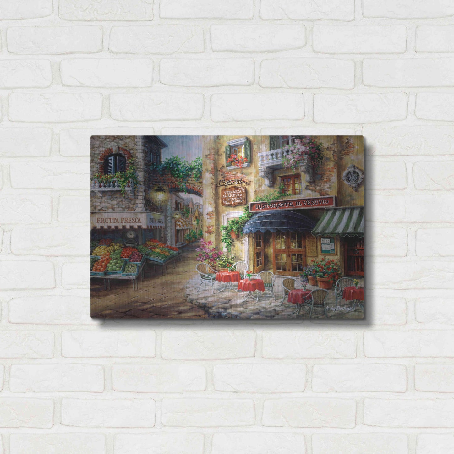 Luxe Metal Art 'Buon Appetito' by Nicky Boehme, Metal Wall Art,24x16