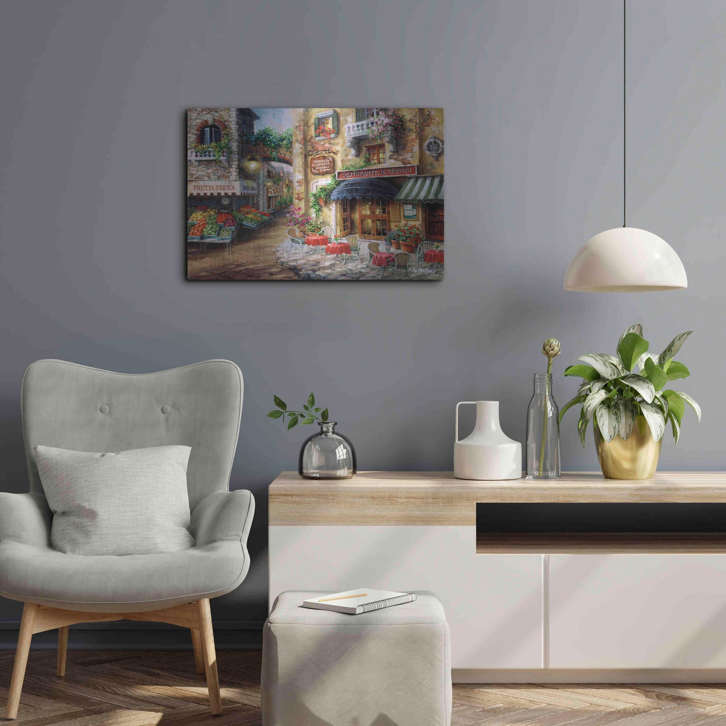 Luxe Metal Art 'Buon Appetito' by Nicky Boehme, Metal Wall Art,24x16