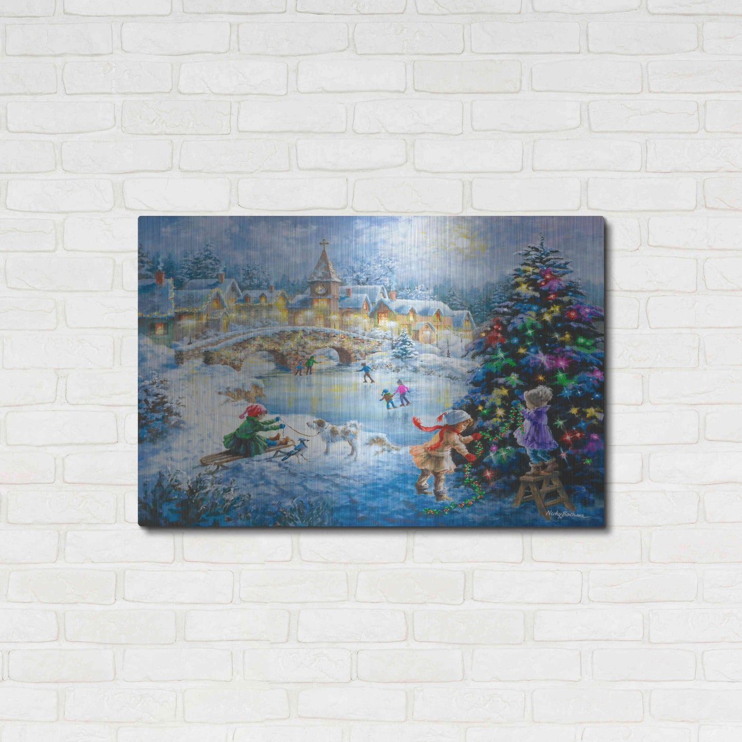 Luxe Metal Art 'Joyful Celebration' by Nicky Boehme, Metal Wall Art,36x24