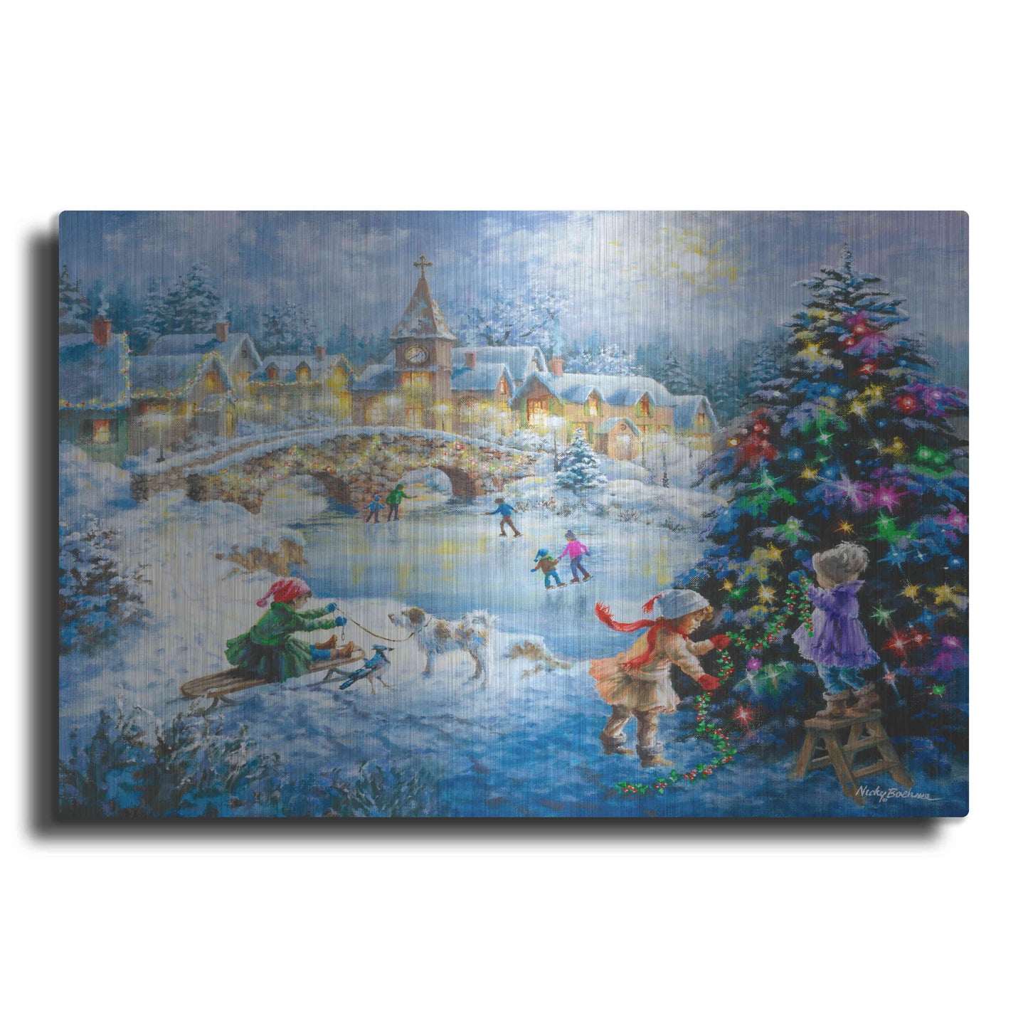 Luxe Metal Art 'Joyful Celebration' by Nicky Boehme, Metal Wall Art