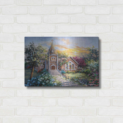 Luxe Metal Art 'Pray For Happiness' by Nicky Boehme, Metal Wall Art,24x16