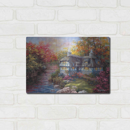 Luxe Metal Art 'There's No Place Like Home' by Nicky Boehme, Metal Wall Art,16x12
