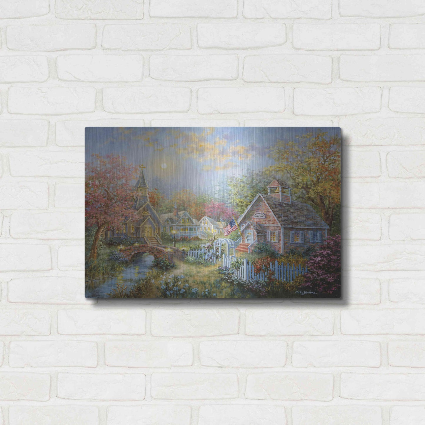 Luxe Metal Art 'Moral Guidance' by Nicky Boehme, Metal Wall Art,24x16