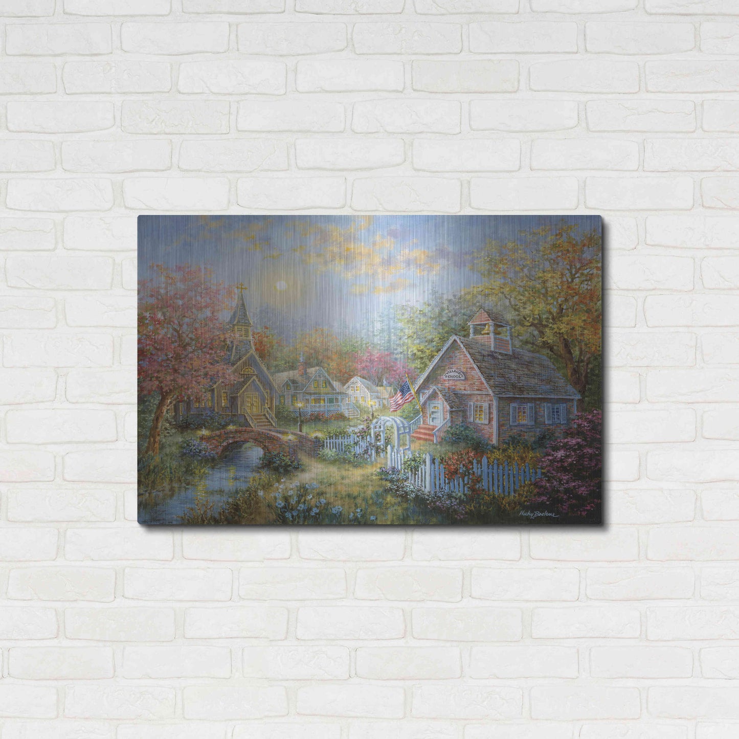 Luxe Metal Art 'Moral Guidance' by Nicky Boehme, Metal Wall Art,36x24