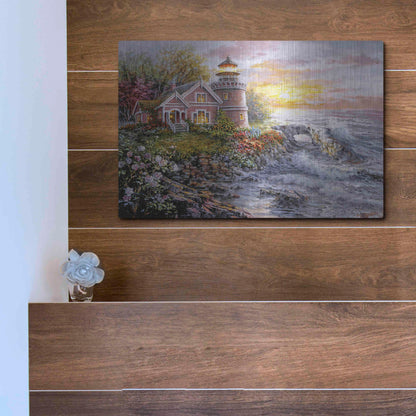 Luxe Metal Art 'Seafarer's Vigilant Sentry' by Nicky Boehme, Metal Wall Art,16x12