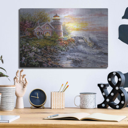 Luxe Metal Art 'Seafarer's Vigilant Sentry' by Nicky Boehme, Metal Wall Art,16x12