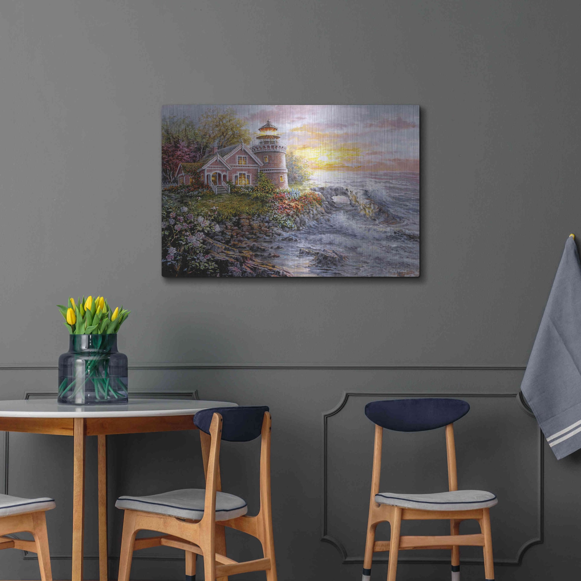 Luxe Metal Art 'Seafarer's Vigilant Sentry' by Nicky Boehme, Metal Wall Art,36x24