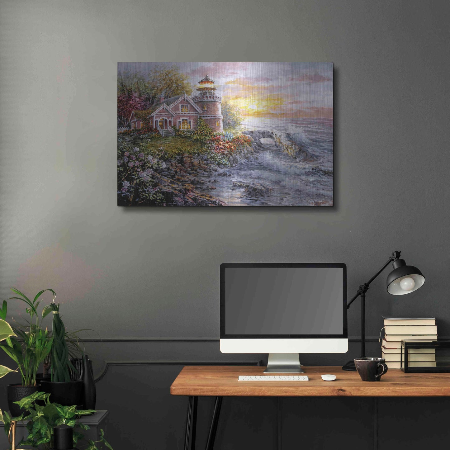 Luxe Metal Art 'Seafarer's Vigilant Sentry' by Nicky Boehme, Metal Wall Art,36x24