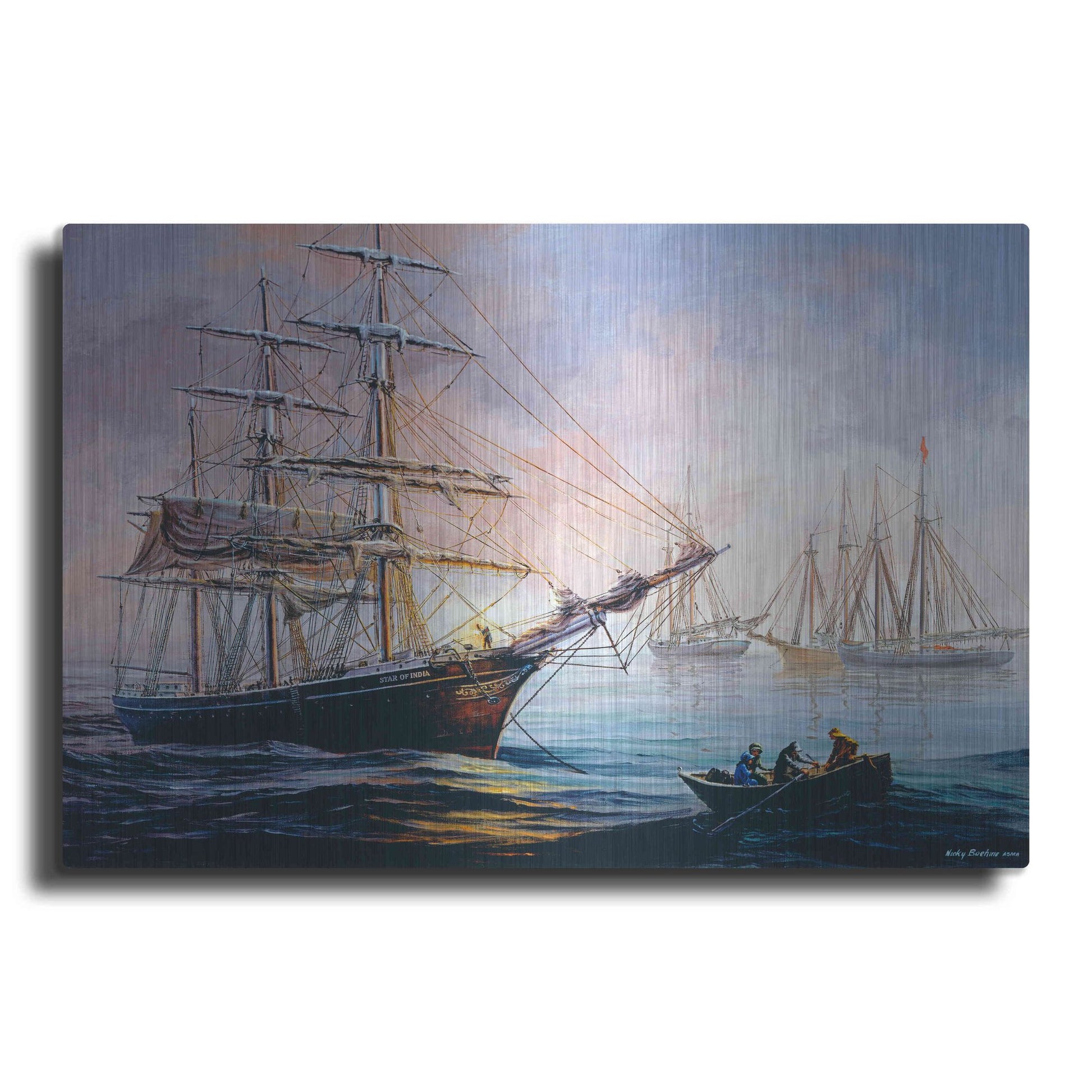 Luxe Metal Art 'Nobility At Bay' by Nicky Boehme, Metal Wall Art