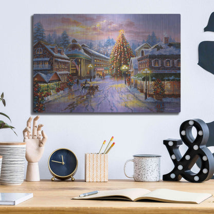 Luxe Metal Art 'Christmas Eve' by Nicky Boehme, Metal Wall Art,16x12