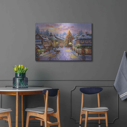 Luxe Metal Art 'Christmas Eve' by Nicky Boehme, Metal Wall Art,36x24