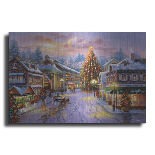 Luxe Metal Art 'Christmas Eve' by Nicky Boehme, Metal Wall Art