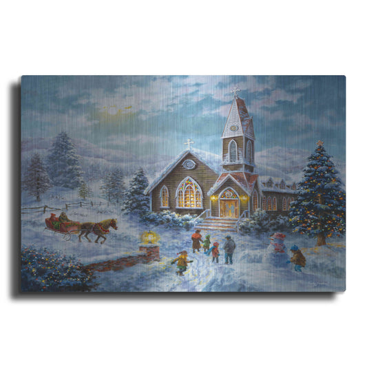 Luxe Metal Art 'Parents Pray, Children Play' by Nicky Boehme, Metal Wall Art