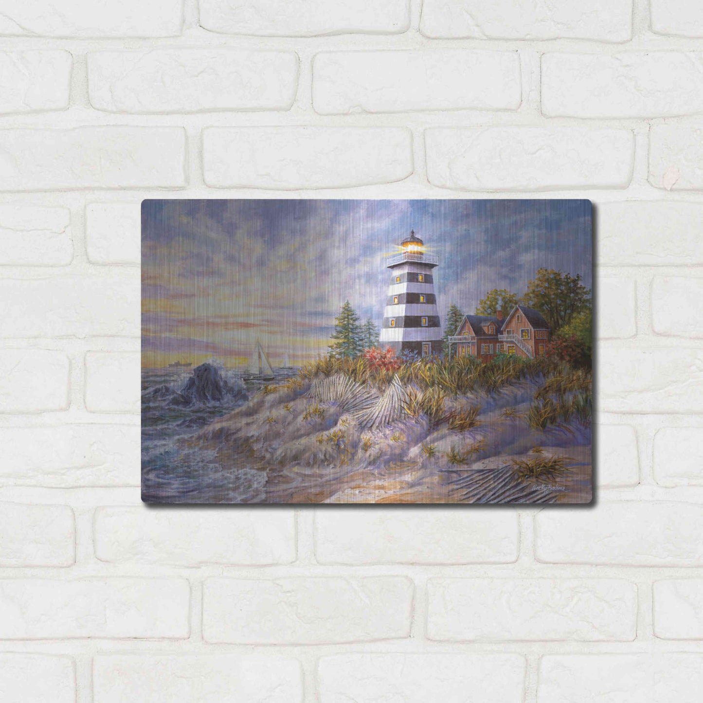 Luxe Metal Art 'Out Of Harm’s Way' by Nicky Boehme, Metal Wall Art,16x12