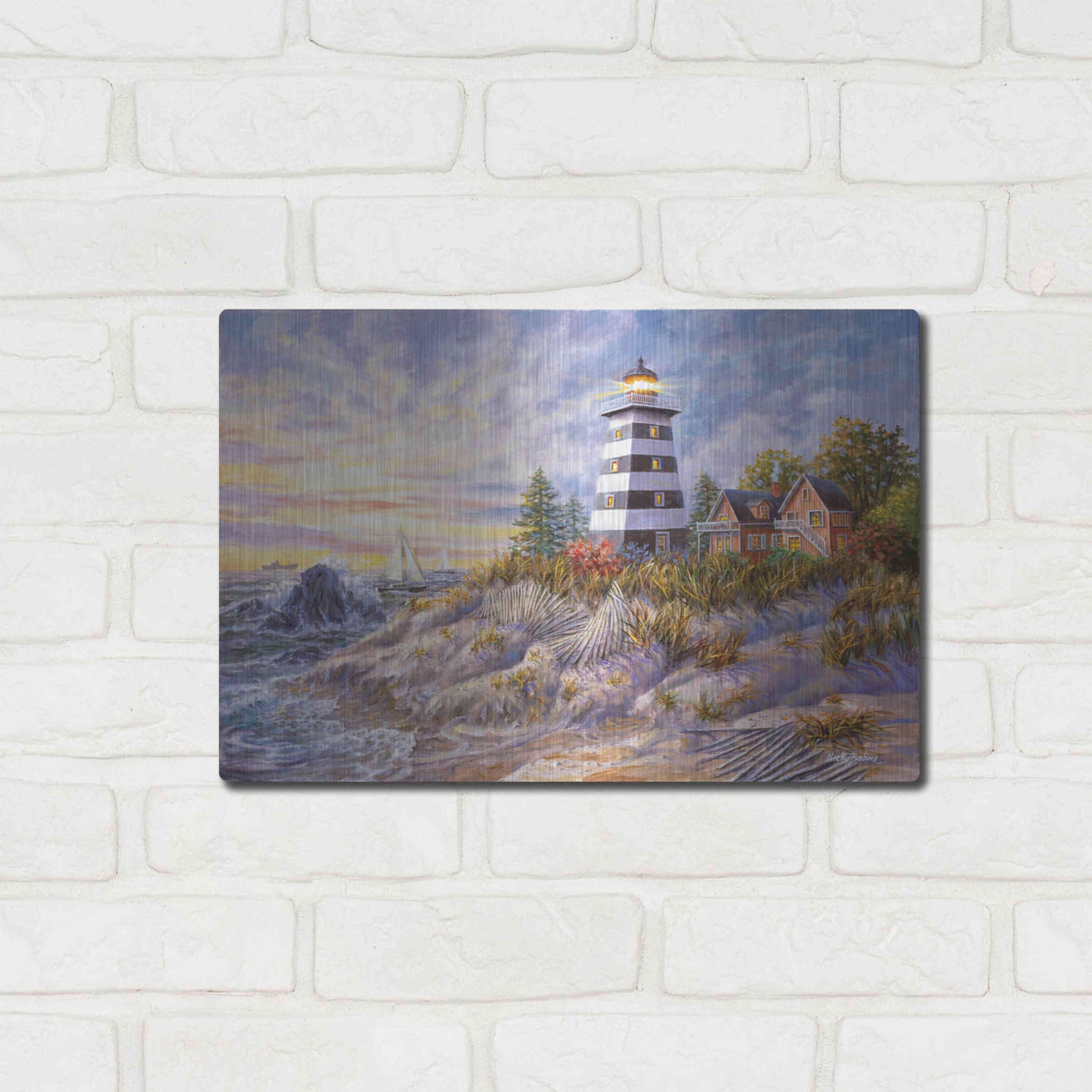 Luxe Metal Art 'Out Of Harm’s Way' by Nicky Boehme, Metal Wall Art,16x12