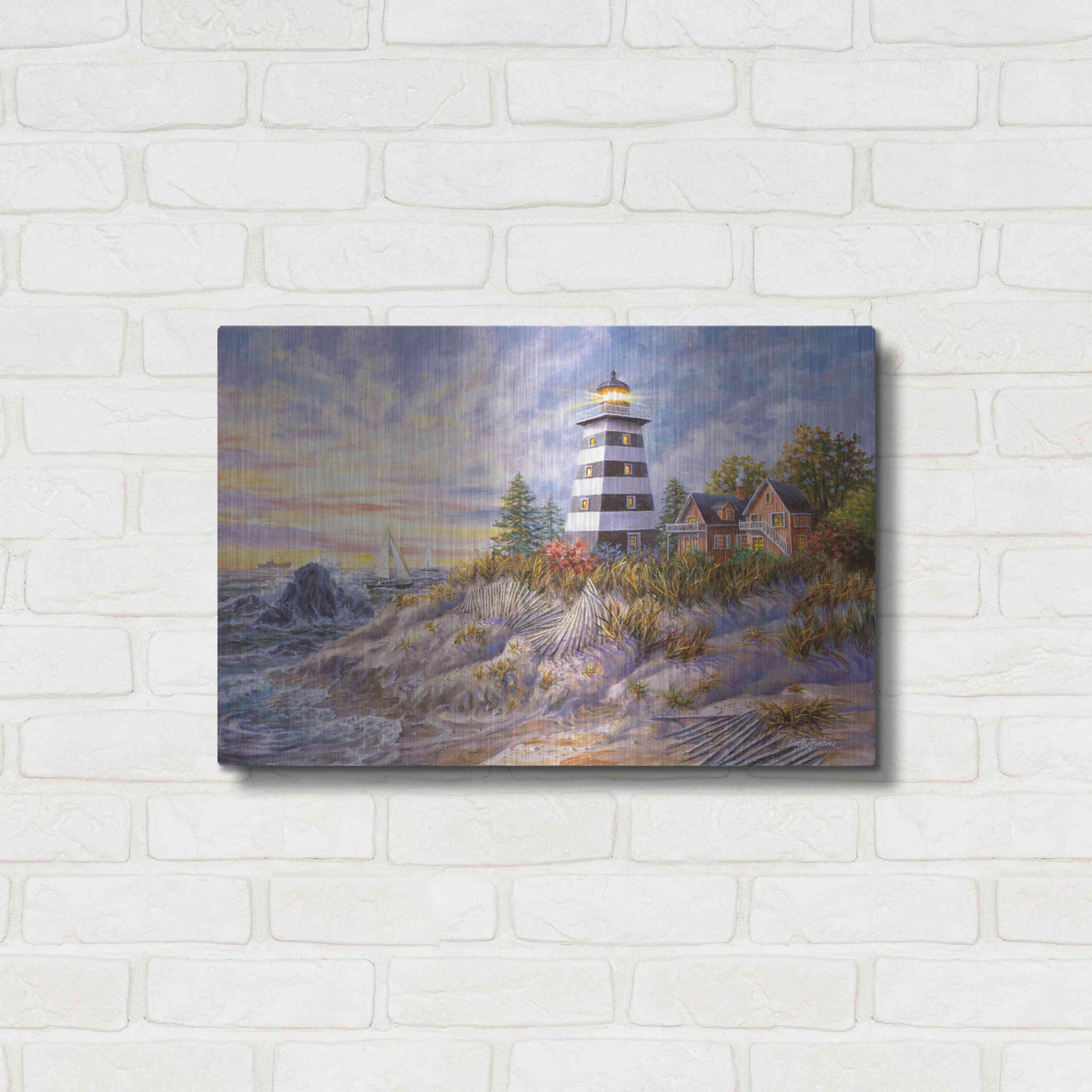 Luxe Metal Art 'Out Of Harm’s Way' by Nicky Boehme, Metal Wall Art,24x16