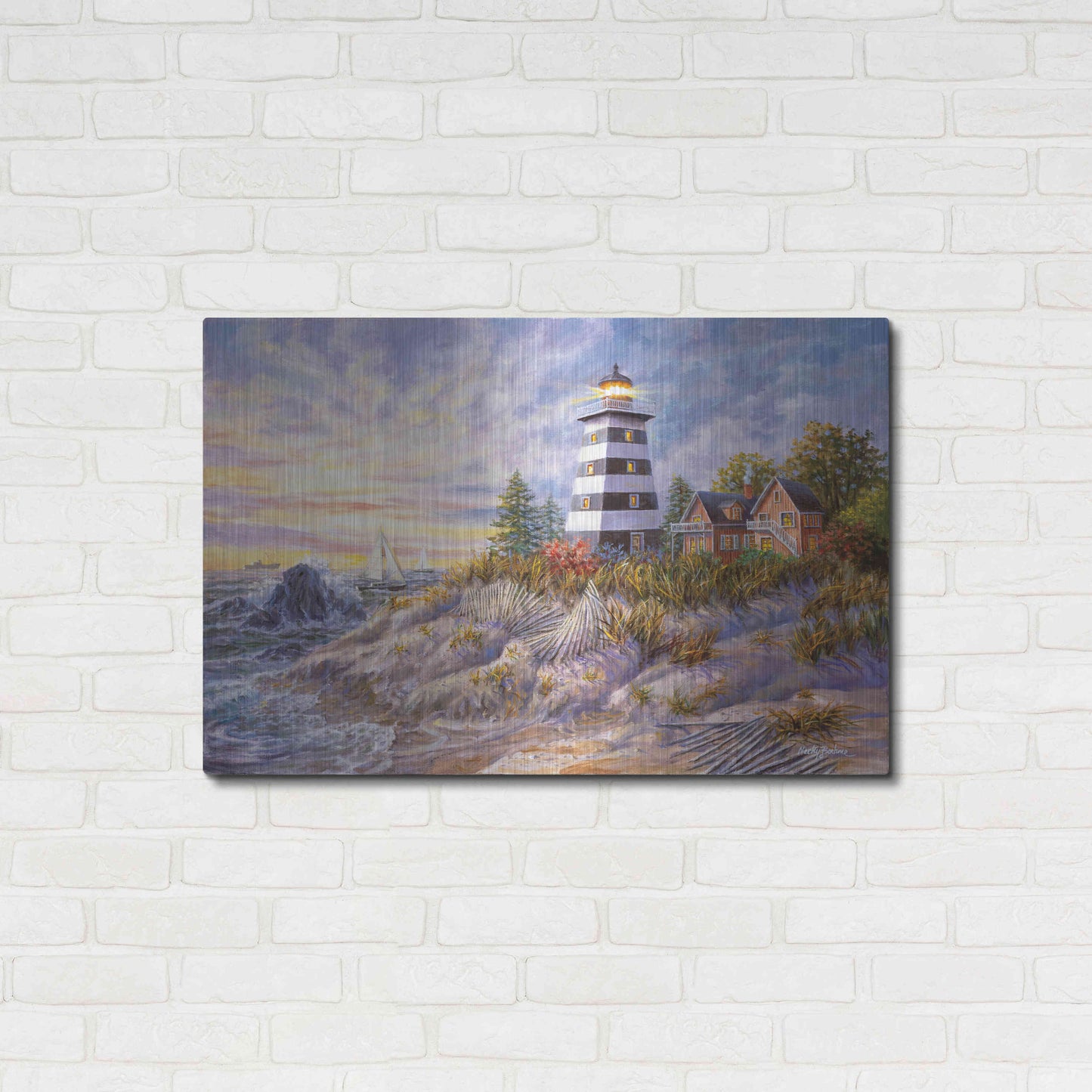 Luxe Metal Art 'Out Of Harm’s Way' by Nicky Boehme, Metal Wall Art,36x24