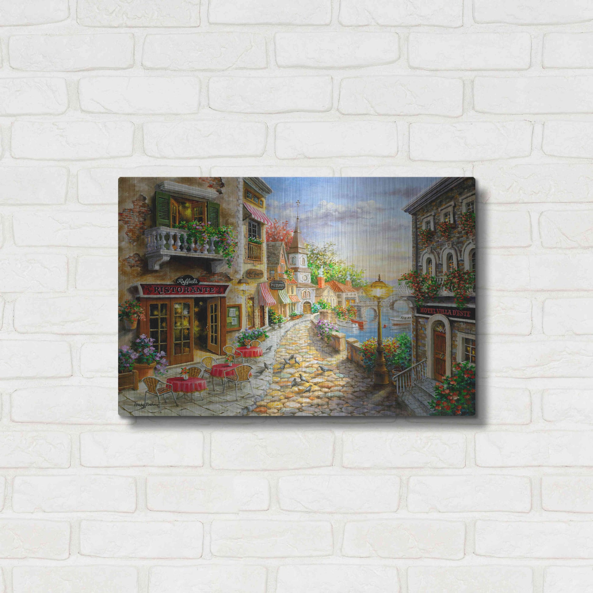 Luxe Metal Art 'Invitation To Dine' by Nicky Boehme, Metal Wall Art,24x16