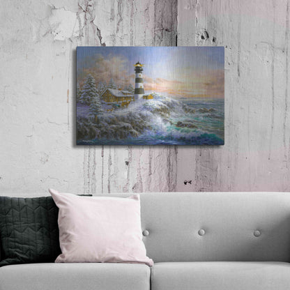 Luxe Metal Art 'Winter Majesty' by Nicky Boehme, Metal Wall Art,36x24