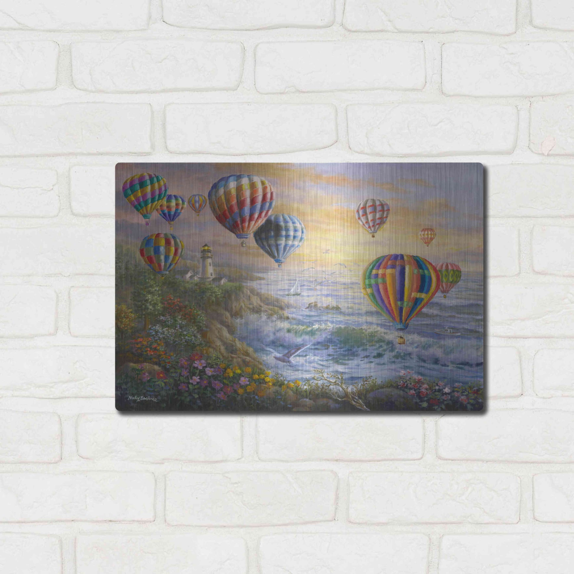 Luxe Metal Art 'Summer Glow' by Nicky Boehme, Metal Wall Art,16x12
