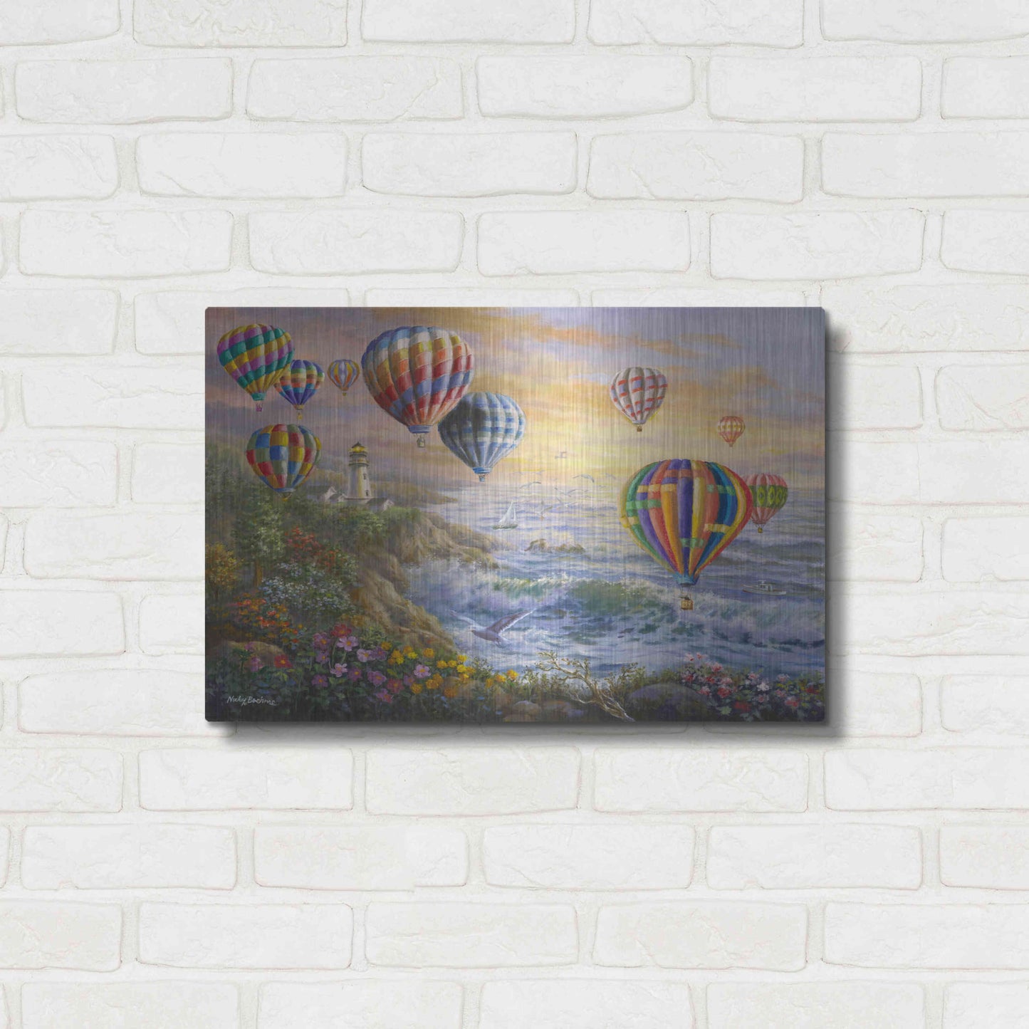 Luxe Metal Art 'Summer Glow' by Nicky Boehme, Metal Wall Art,24x16