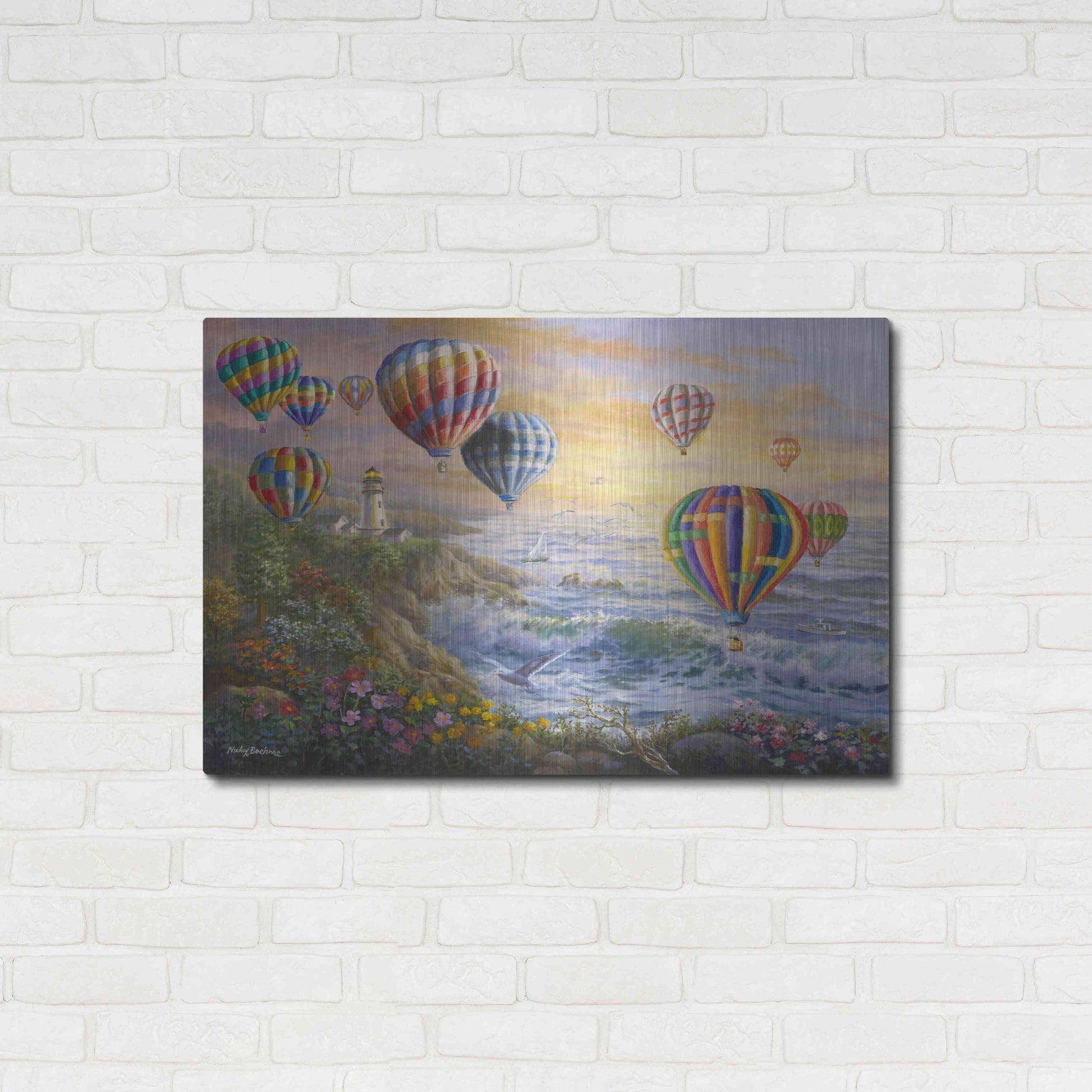 Luxe Metal Art 'Summer Glow' by Nicky Boehme, Metal Wall Art,36x24
