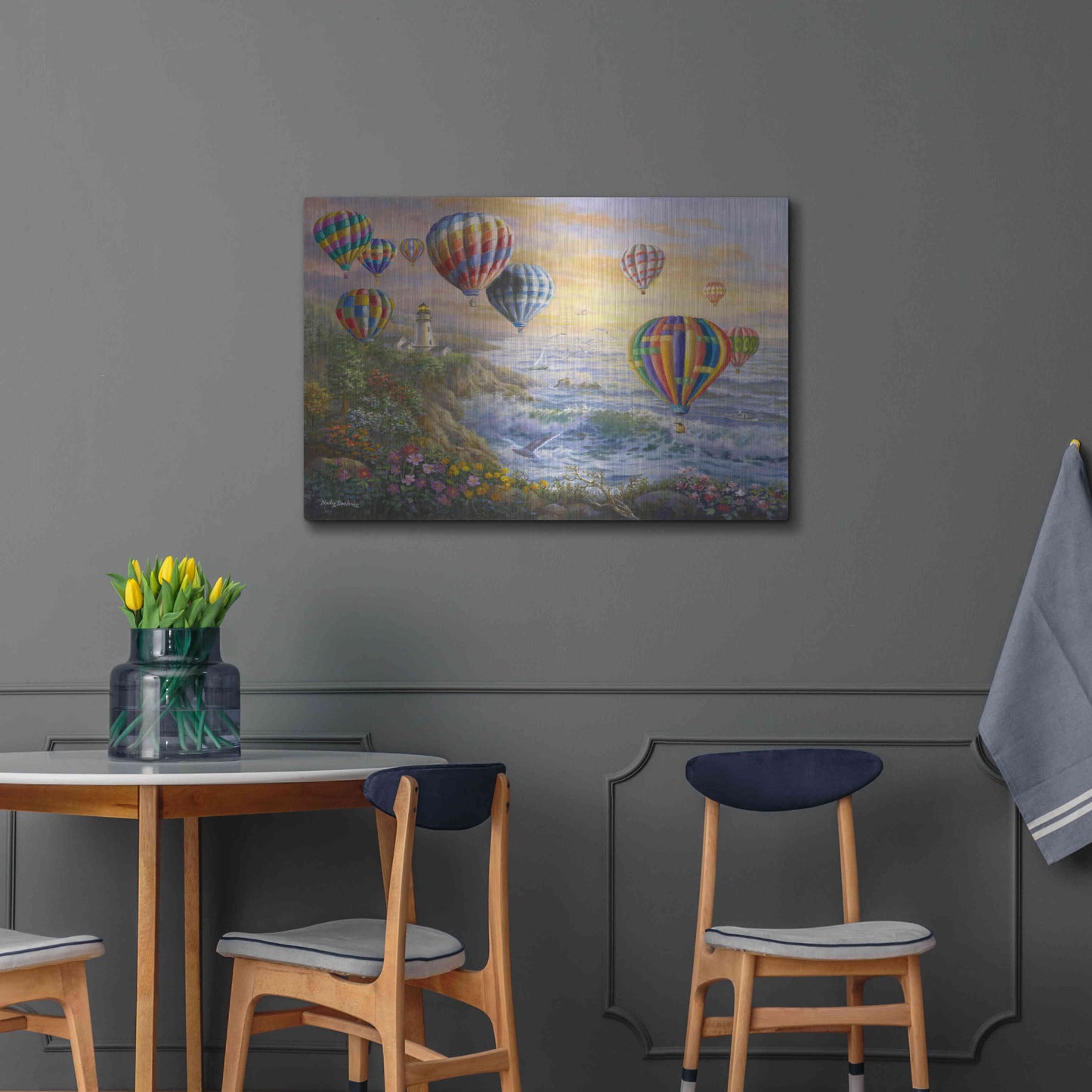 Luxe Metal Art 'Summer Glow' by Nicky Boehme, Metal Wall Art,36x24