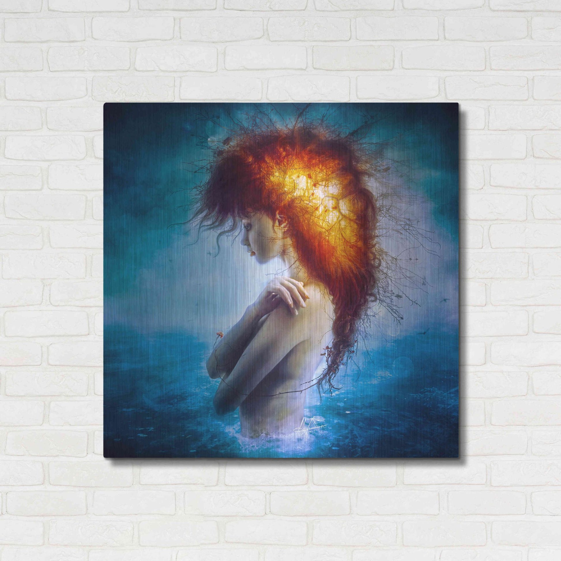 Luxe Metal Art 'Nirvana' by Mario Sanchez Nevado, Metal Wall Art,36x36