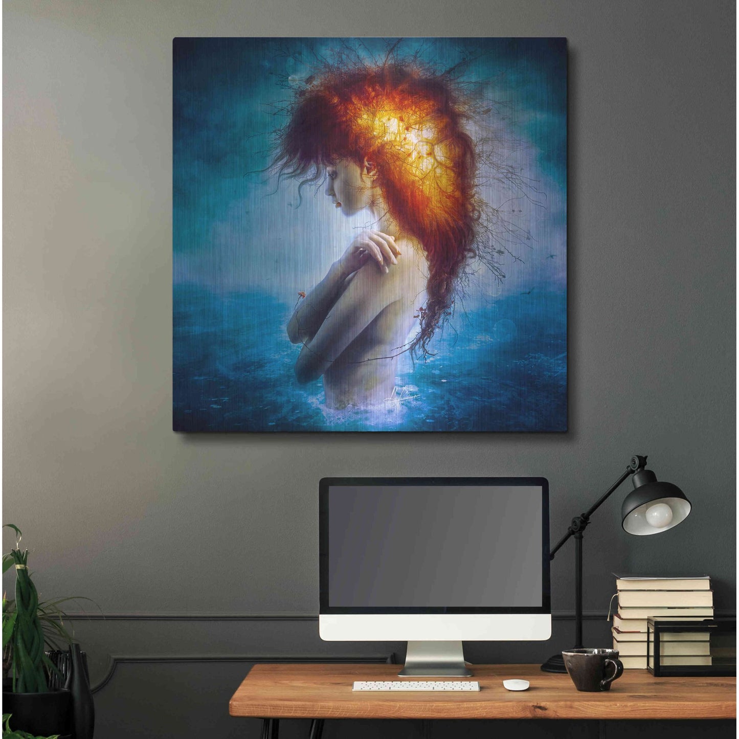 Luxe Metal Art 'Nirvana' by Mario Sanchez Nevado, Metal Wall Art,36x36