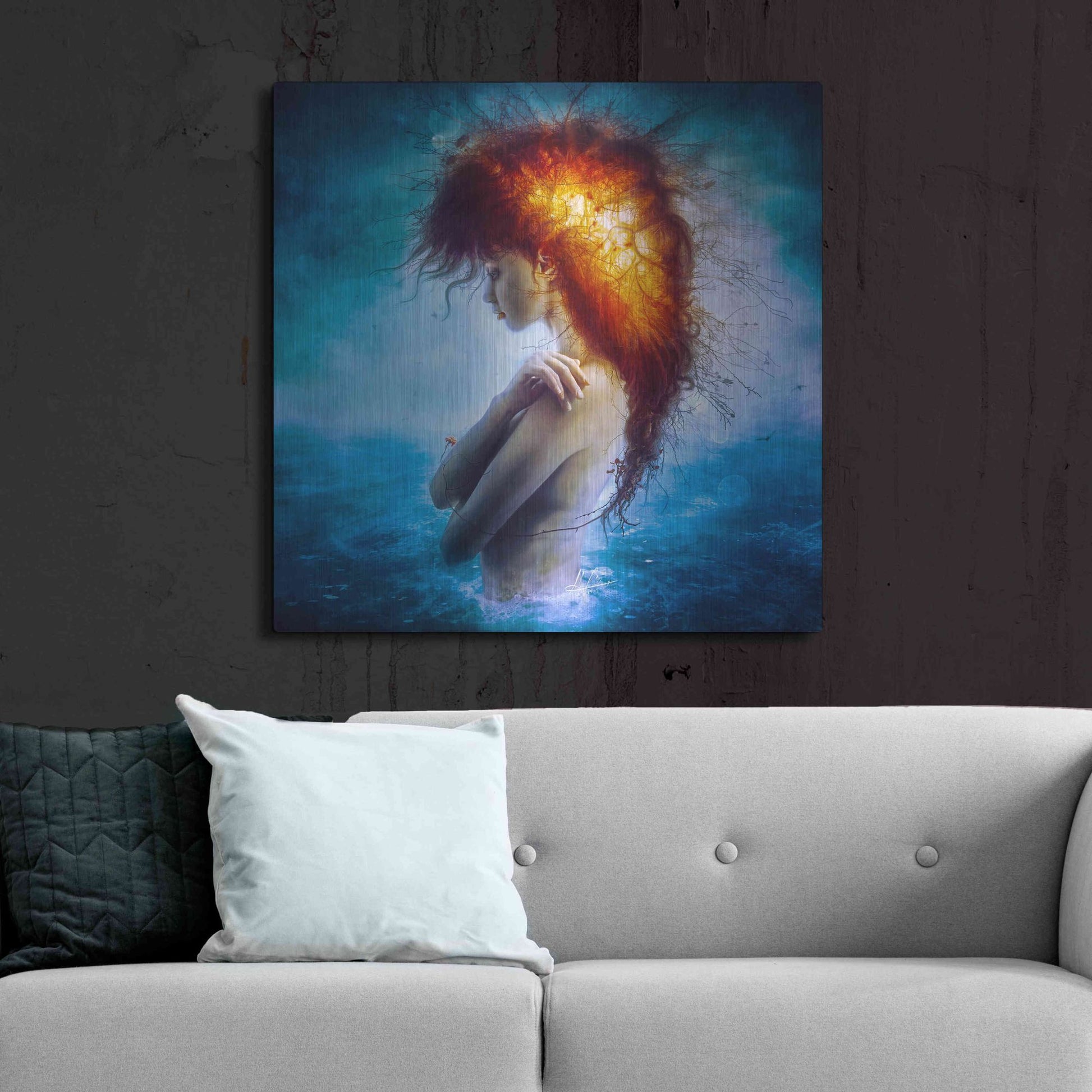 Luxe Metal Art 'Nirvana' by Mario Sanchez Nevado, Metal Wall Art,36x36